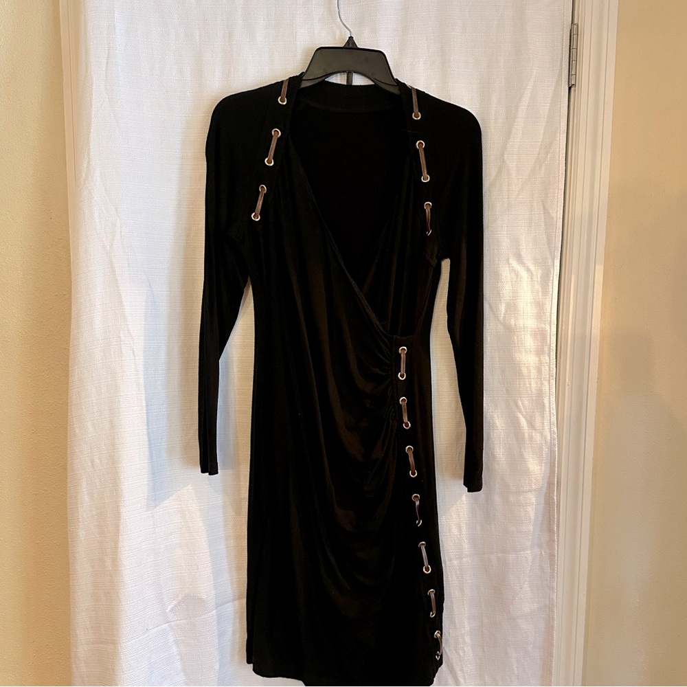 And black striped dress